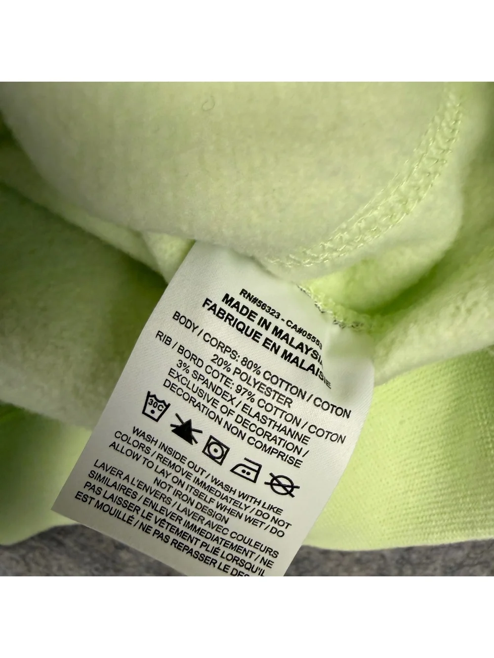 Nike Crew Neck Hoodie Neon Green Black White Youth Kids Size Small NWT 190